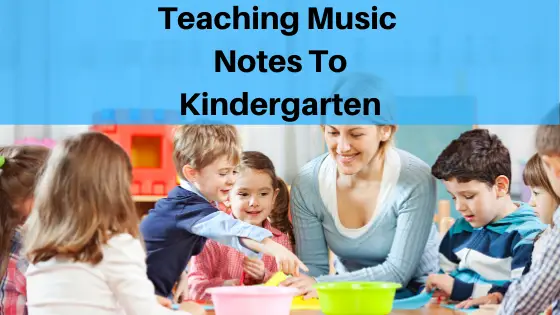 image teaching music notes to kindergarten