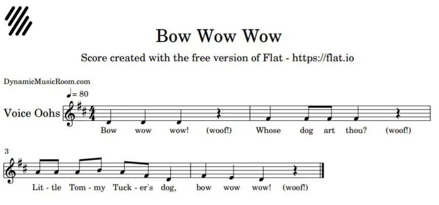 image bow wow wow notation