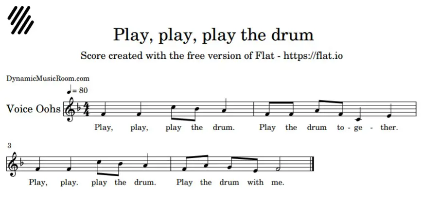 image play play play the drum notation