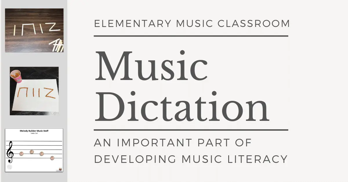 image music dictation in the elementary grades banner