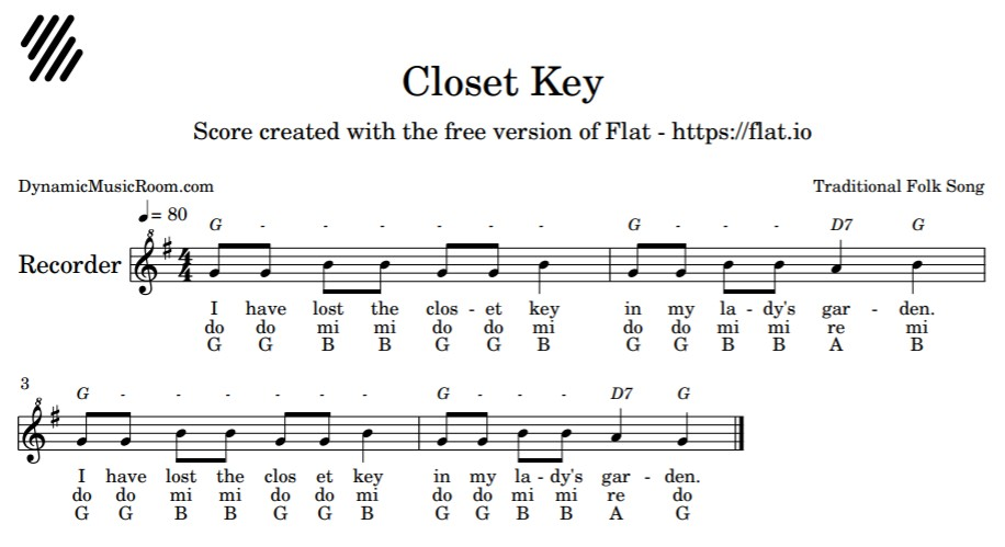 recorder notes for twinkle twinkle little star