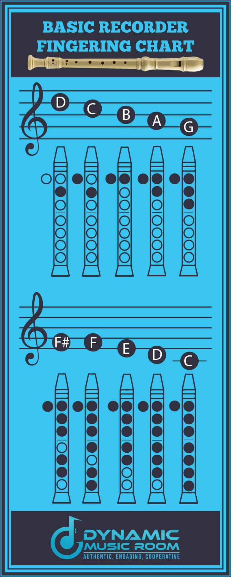 instrument recorder notes chart