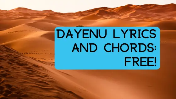 image dayenu lyrics and chords banner