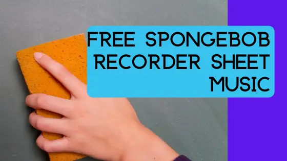 spongebob recorder sheet music banner