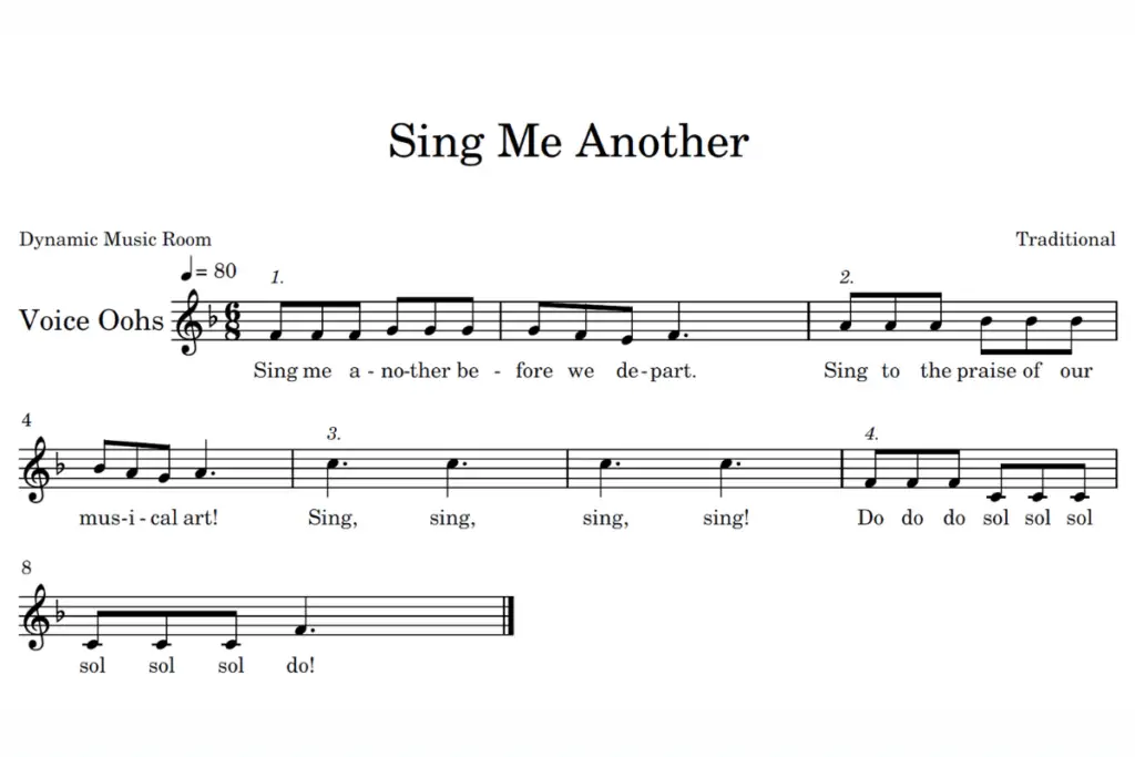 sing me another sheet music