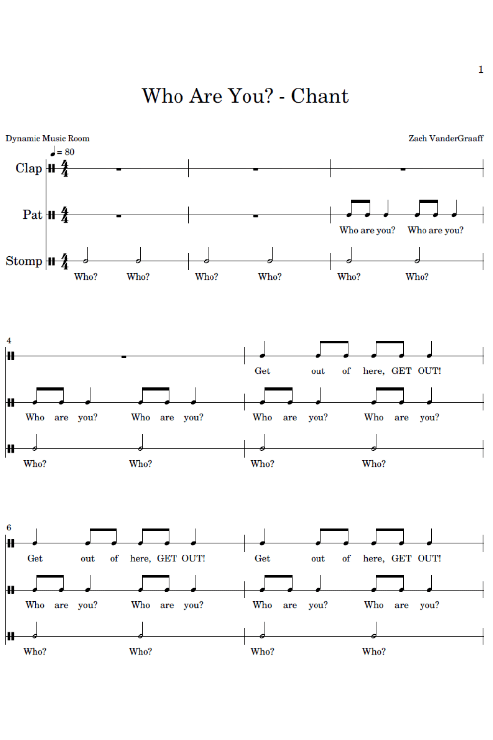 who are you chant notation