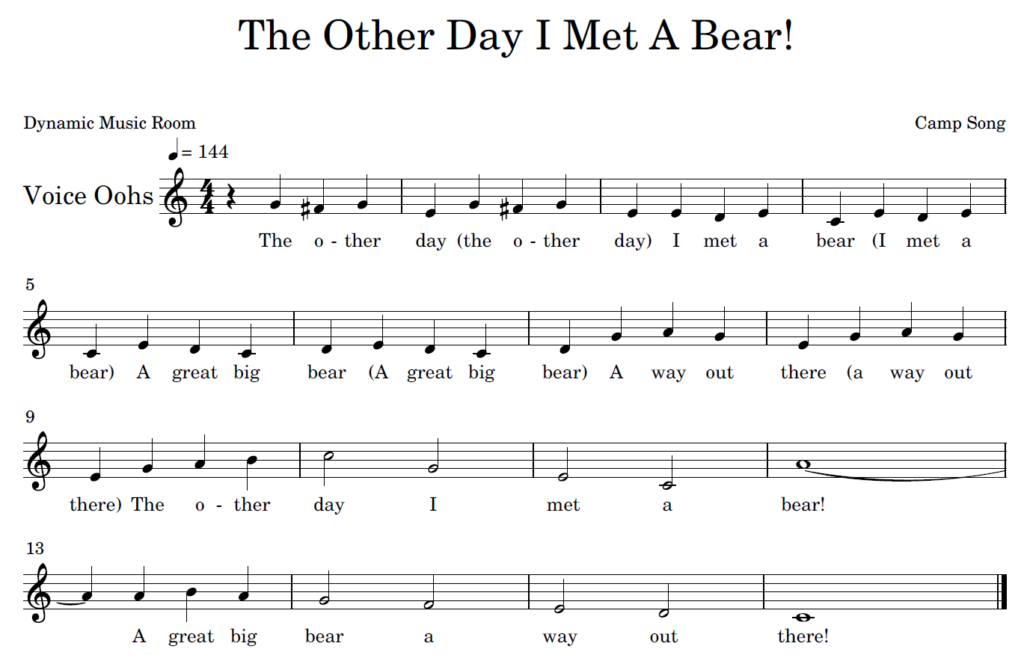 i met a bear sheet music