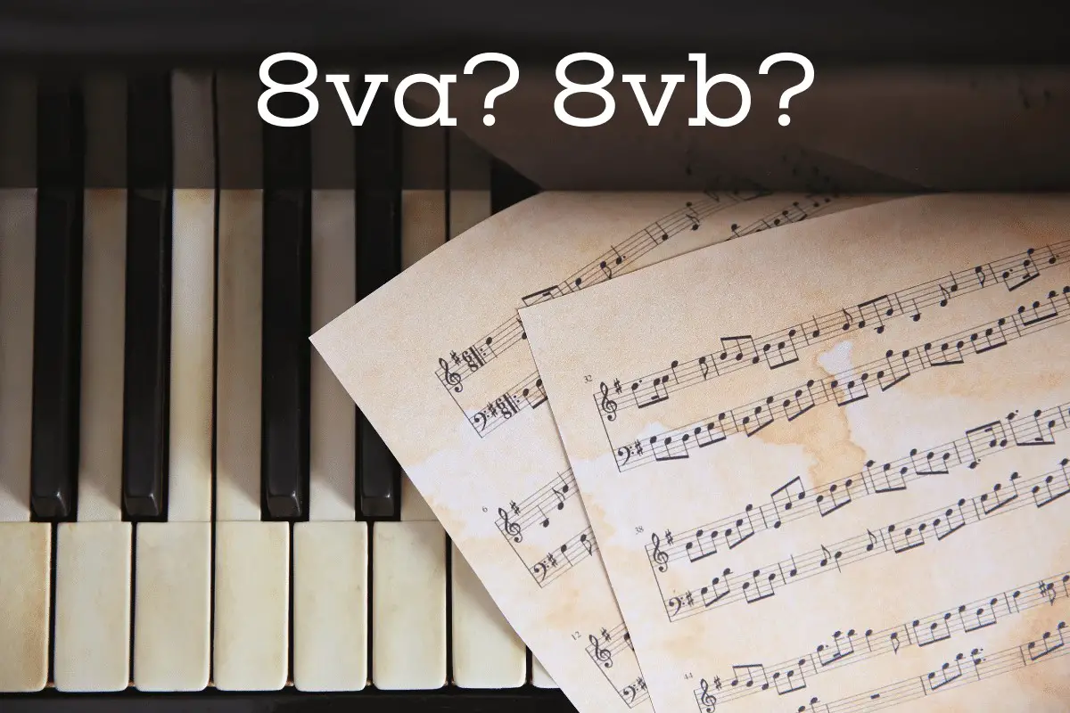 8va 8vb octave signs mean music piano