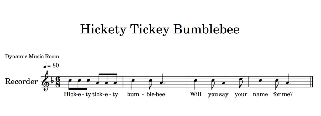 hickety tickety bumblebee