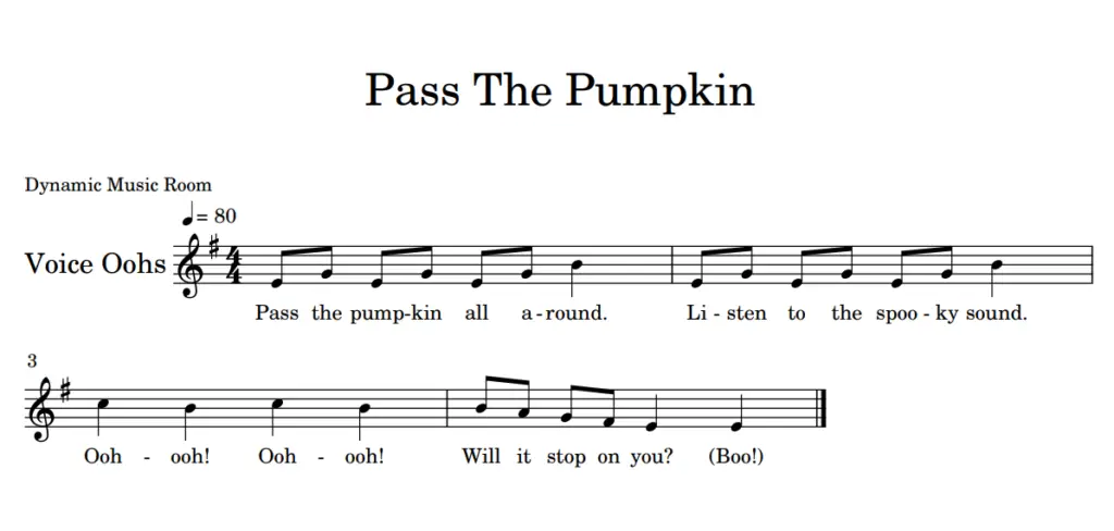pass the pumpkin sheet music